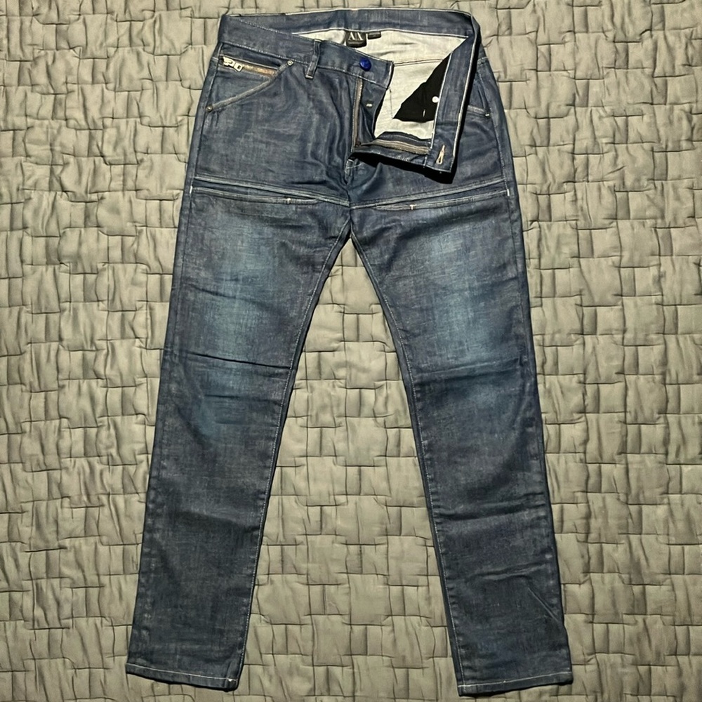 Armani Exchange Slim Blue Jeans with Natural Fading
